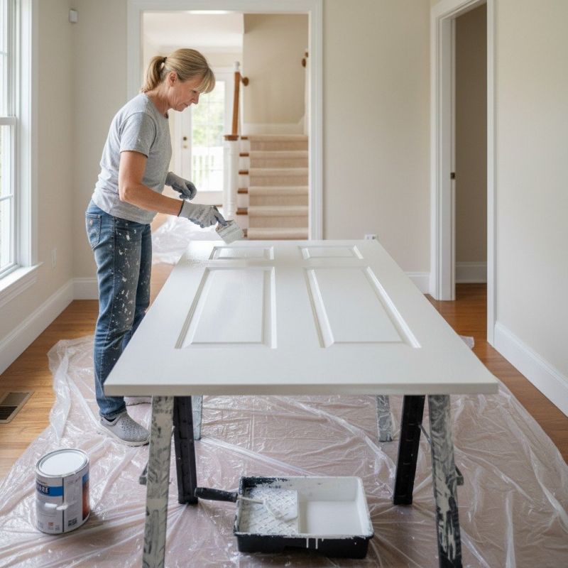 Interior Door Painting detail